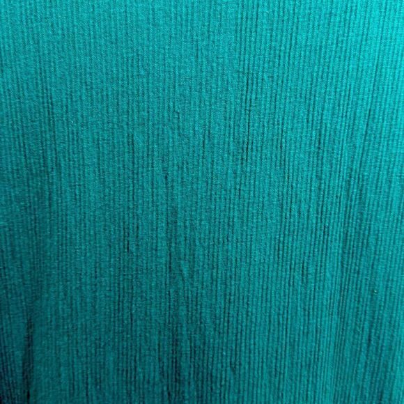 Woman Within Swing Dress 1X Gauzey Embroidered Teal - Picture 11 of 13